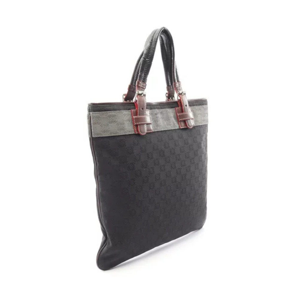Loewe Brown Tote Anagram Black Leather Bag Canvas Brown Black